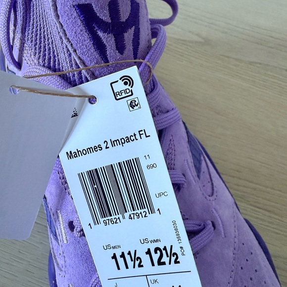 2025 adidas Mahomes 2 Impact FLX Throw a Good Time Purple JQ2654 Men’s Size 11.5 - Picture 10 of 10